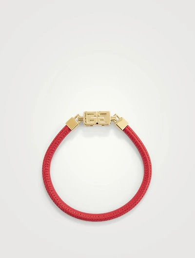 G Cube Leather Bracelet