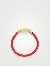 G Cube Leather Bracelet