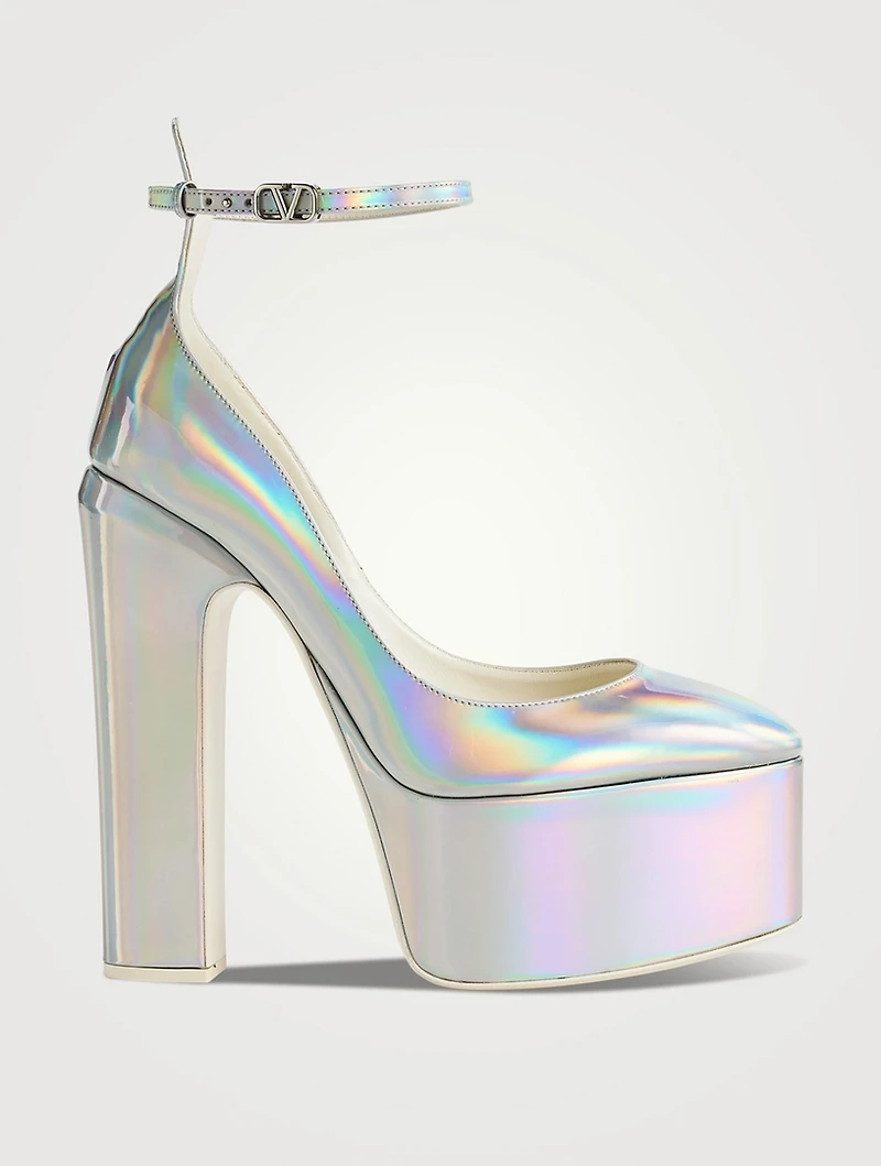 Tan-Go Iridescent Platform Pumps