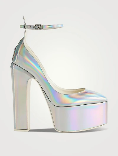 Tan-Go Iridescent Platform Pumps