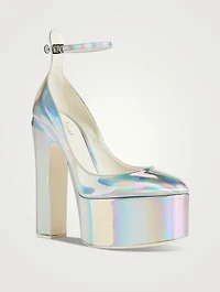 Tan-Go Iridescent Platform Pumps