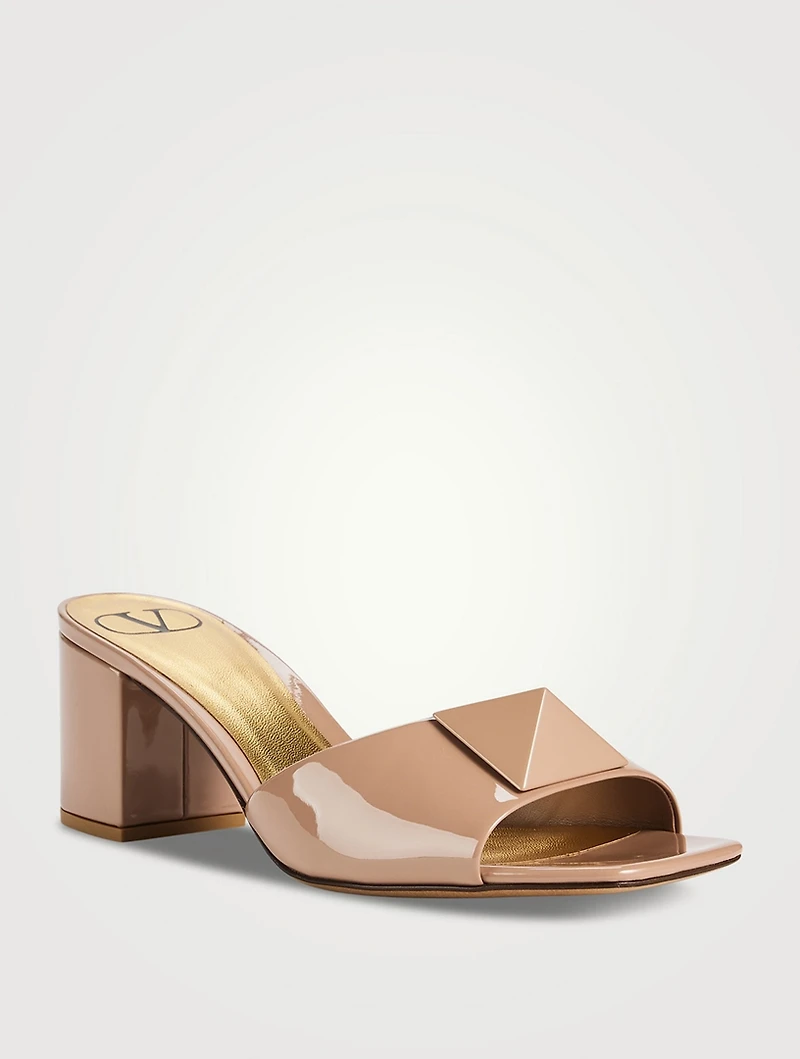One Stud Leather Mules