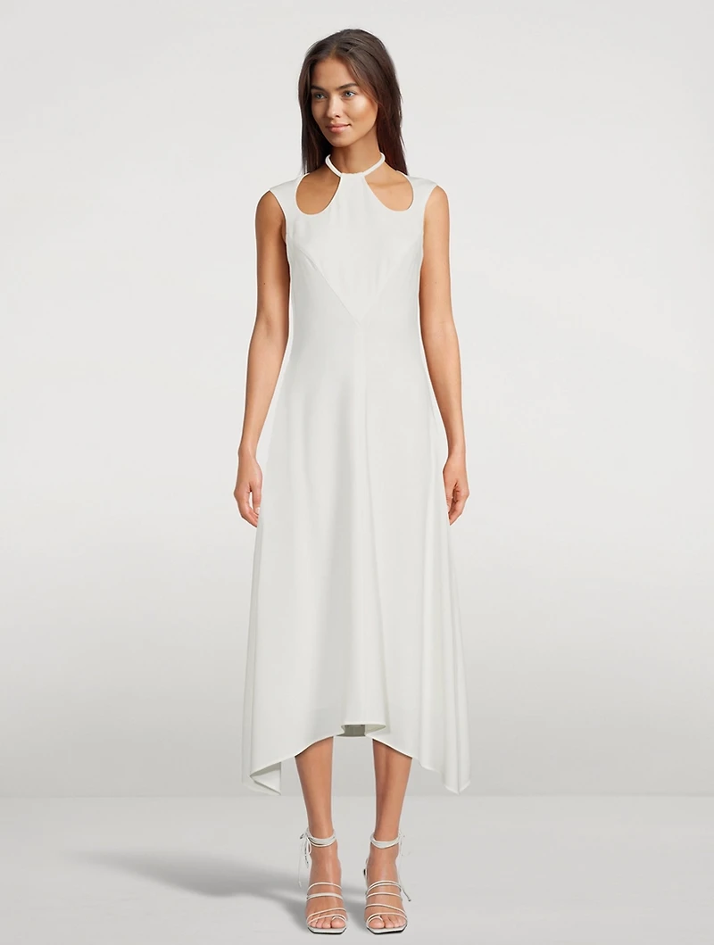Cut-Out Matte Crepe Dress