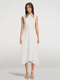 Cut-Out Matte Crepe Dress