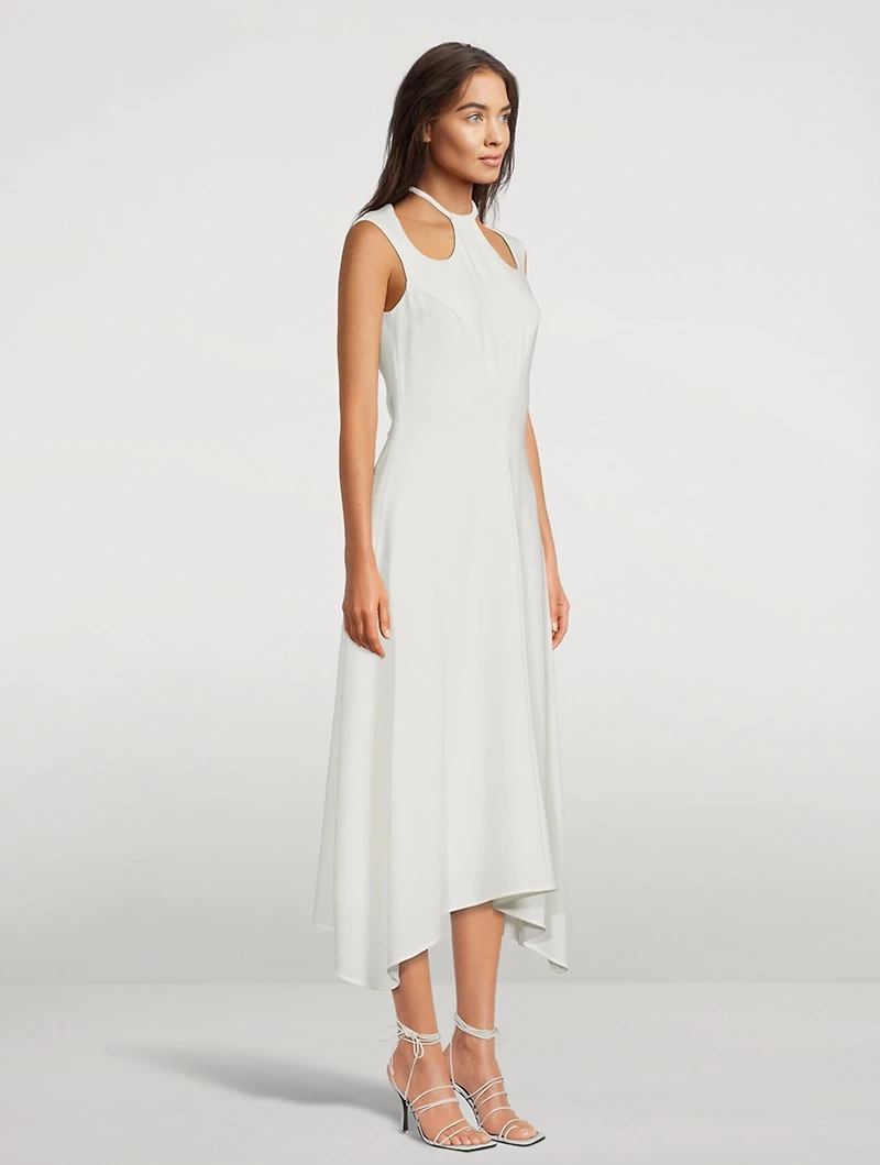 Cut-Out Matte Crepe Dress