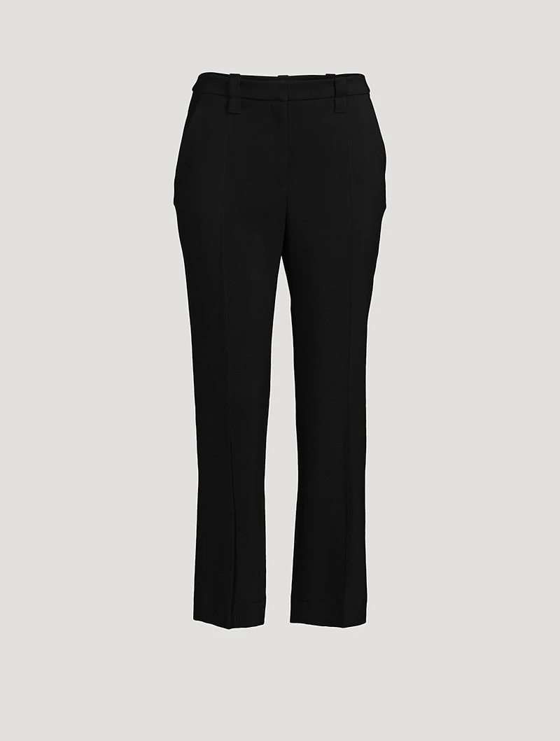 Cropped Flare Trousers