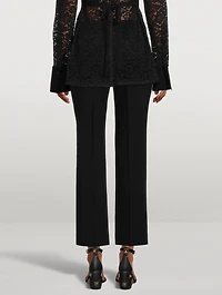Cropped Flare Trousers