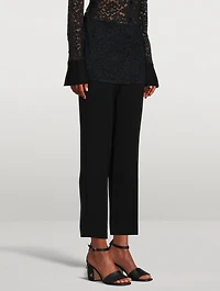Cropped Flare Trousers