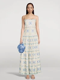 Lima Printed Linen Maxi Dress