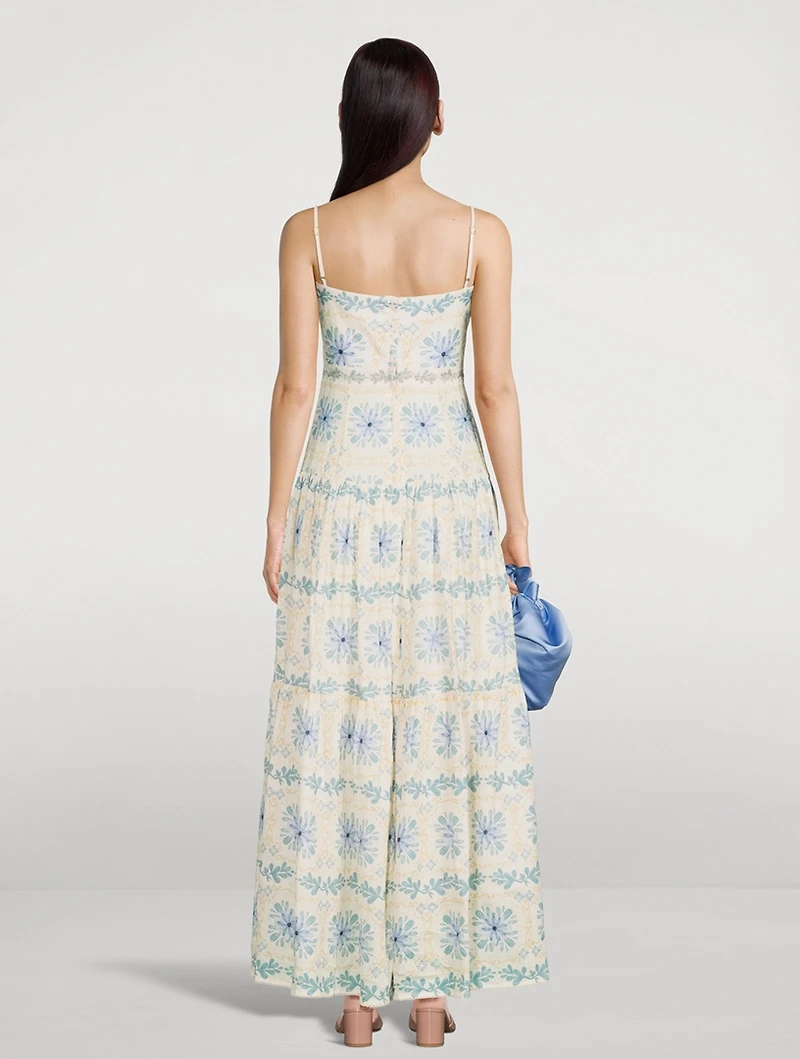 Lima Printed Linen Maxi Dress