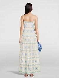 Lima Printed Linen Maxi Dress