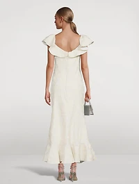 Izote Ruffled Linen Maxi Dress