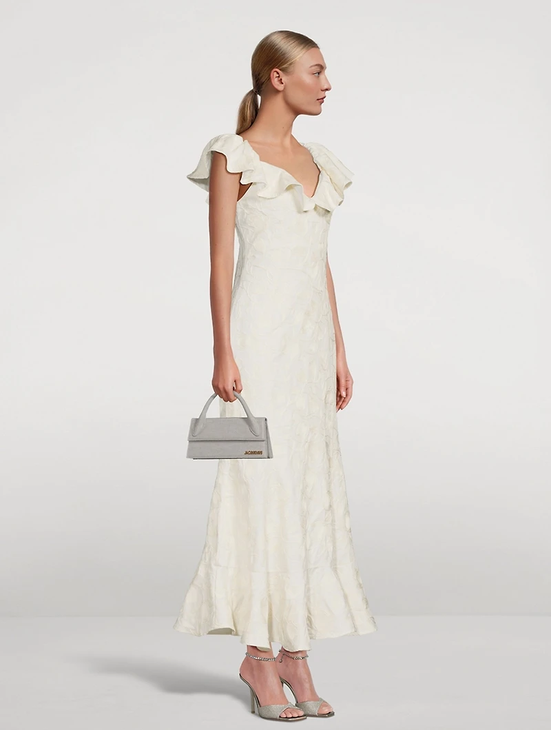 Izote Ruffled Linen Maxi Dress