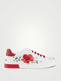 Portofino Leather Sneakers Poppy Print
