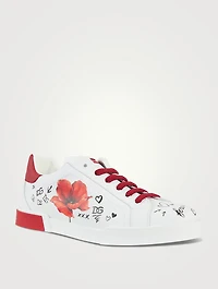 Portofino Leather Sneakers Poppy Print