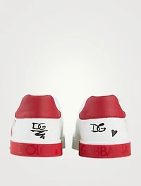 Portofino Leather Sneakers Poppy Print