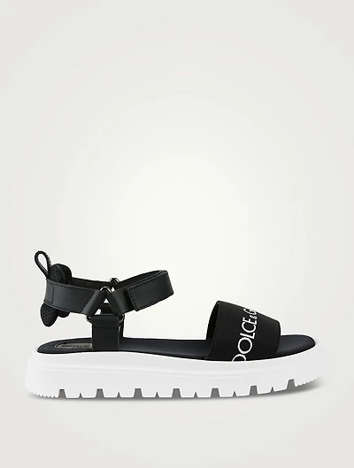 Big Kids Leather Velcro Sandals