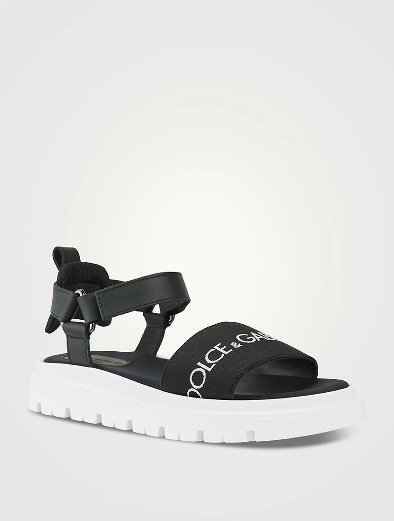 Big Kids Leather Velcro Sandals