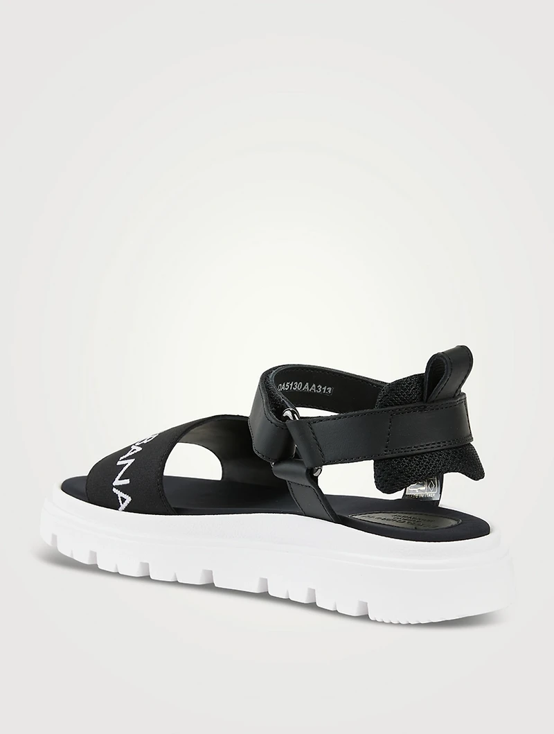 Big Kids Leather Velcro Sandals