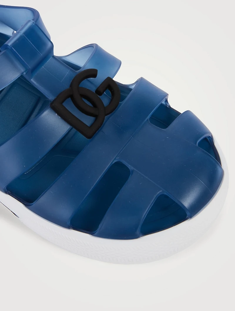 Rubber Sandals With Logo