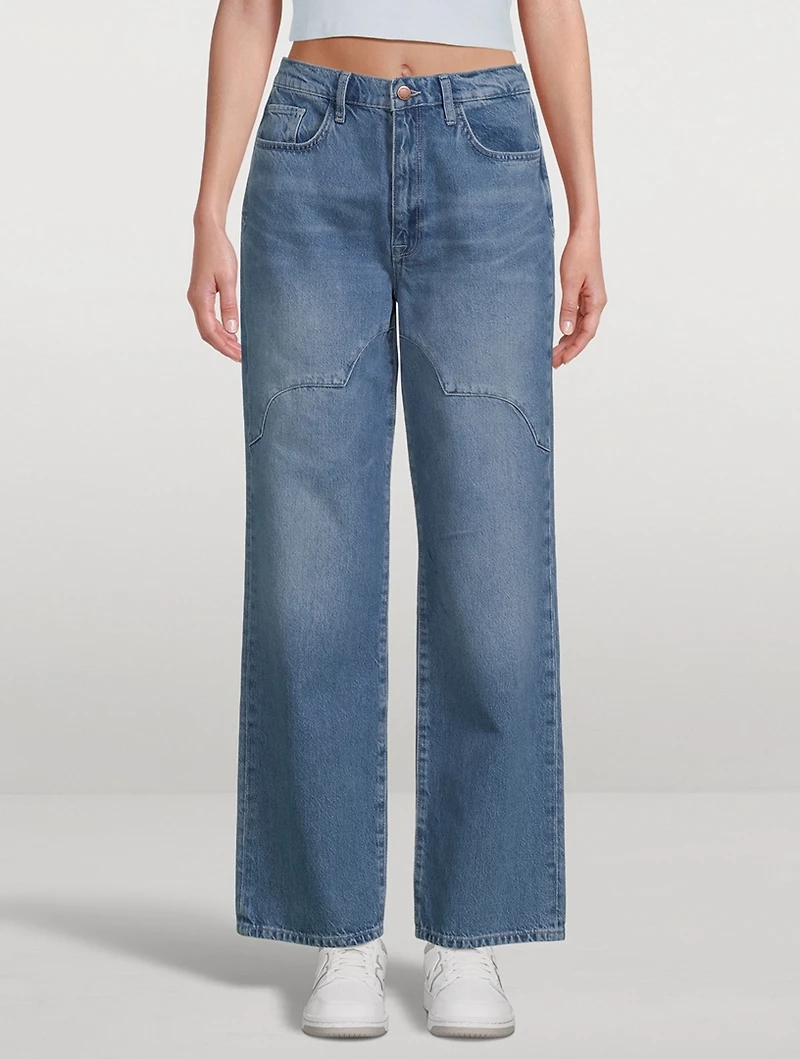 Ms. Ciela Cloud Stitch Wide-Leg Jeans
