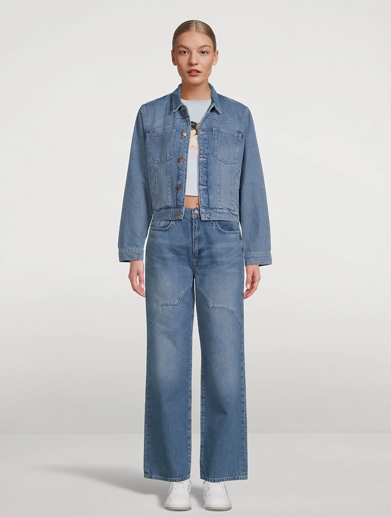 Ms. Ciela Cloud Stitch Wide-Leg Jeans