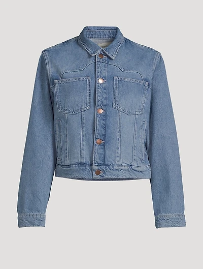 Ms. Ciela Cloud Stitch Denim Trucker Jacket