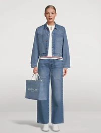 Ms. Ciela Cloud Stitch Denim Trucker Jacket