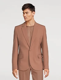 Wool Jacket With Chiffon Inner Bib
