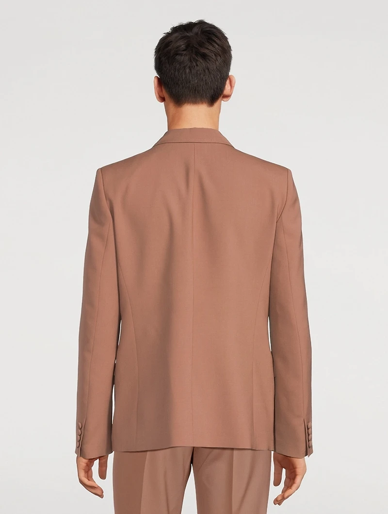 Wool Jacket With Chiffon Inner Bib