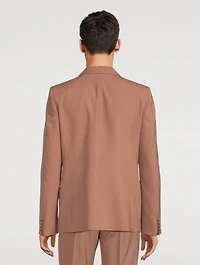 Wool Jacket With Chiffon Inner Bib
