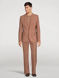 Wool Jacket With Chiffon Inner Bib