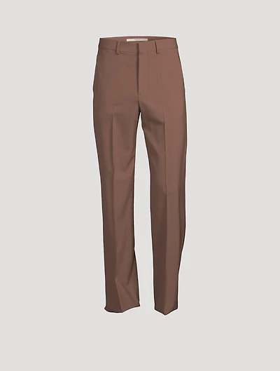 Wool Straight-Leg Pants