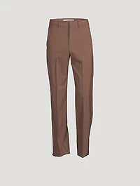 Wool Straight-Leg Pants