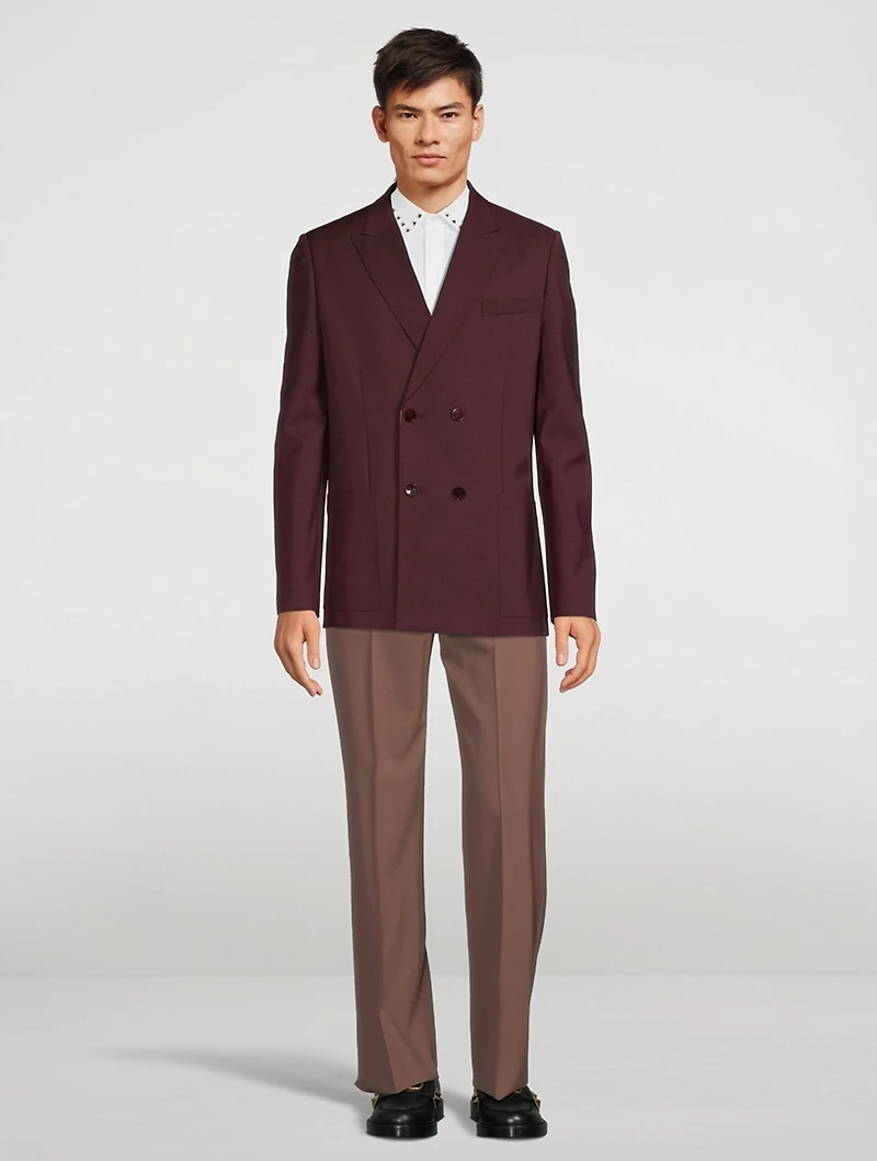 Wool Straight-Leg Pants