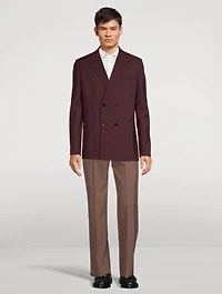 Wool Straight-Leg Pants