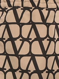 Silk Faille Shorts Toile Iconographe Print