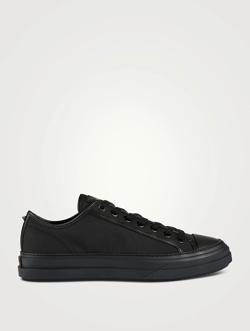 Totaloop Nylon And Leather Low-Top Sneakers