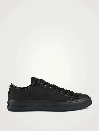 Totaloop Nylon And Leather Low-Top Sneakers