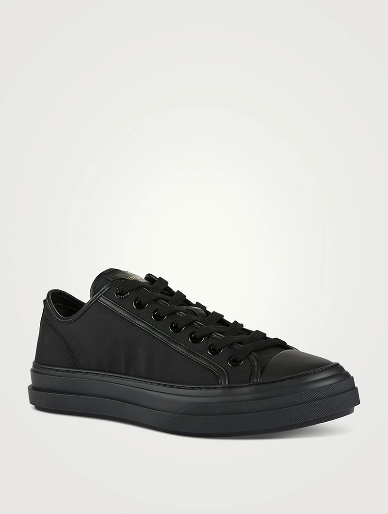 Totaloop Nylon And Leather Low-Top Sneakers