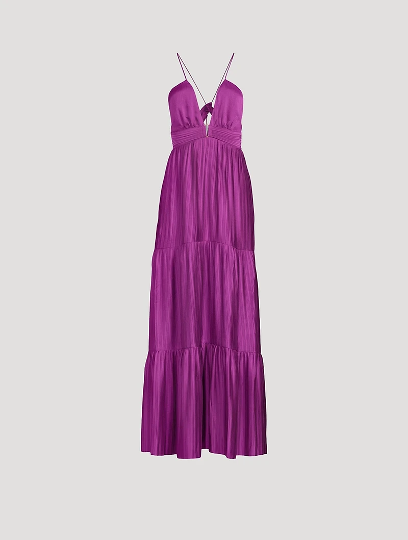 Wasta V-Neck Long Dress