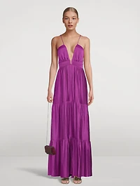 Wasta V-Neck Long Dress