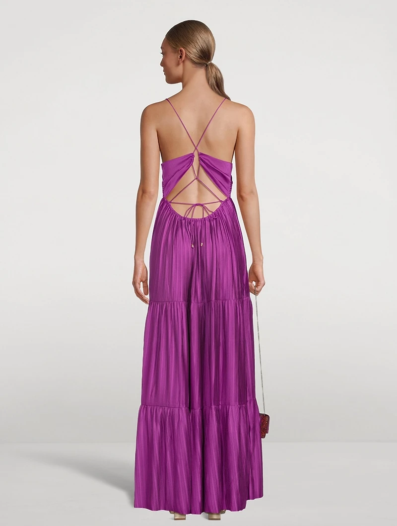 Wasta V-Neck Long Dress