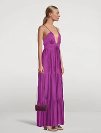 Wasta V-Neck Long Dress