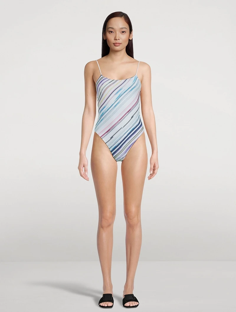 One-Piece Swimsuit Stripe
