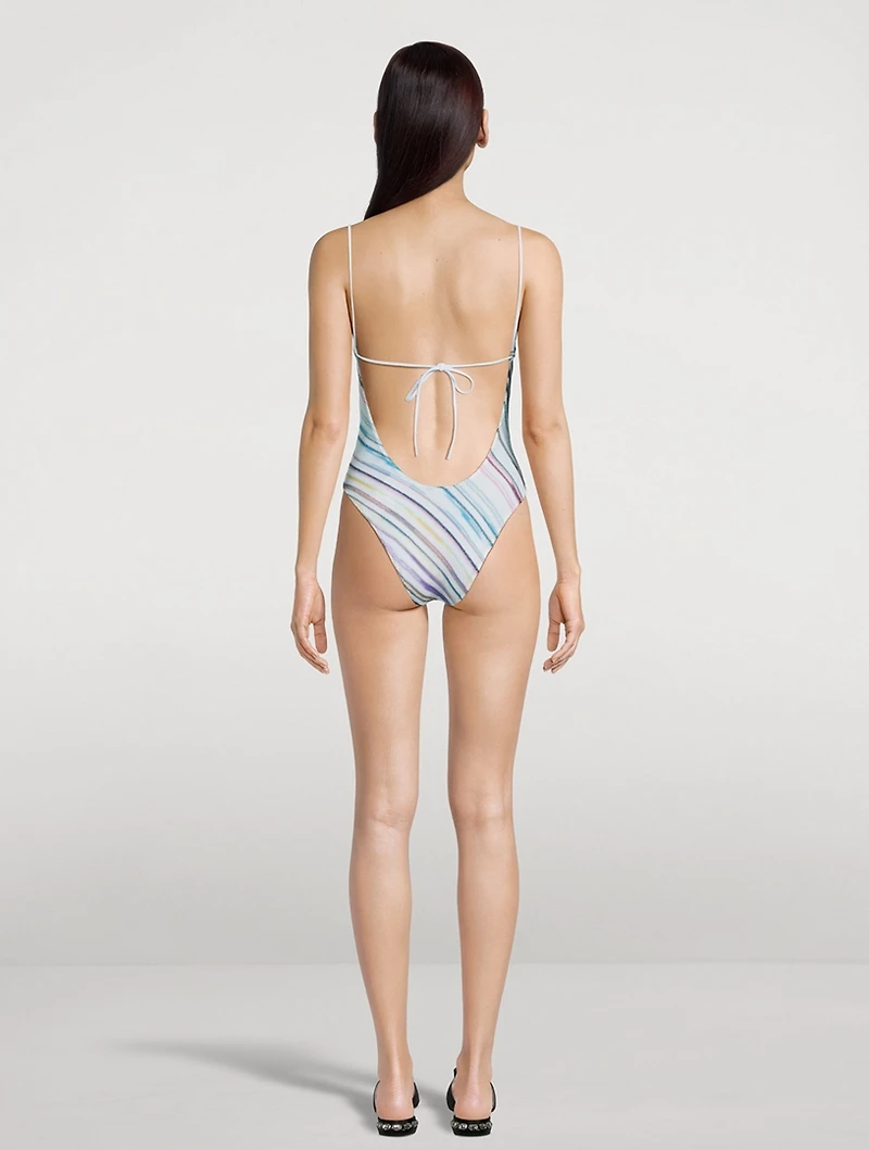 One-Piece Swimsuit Stripe