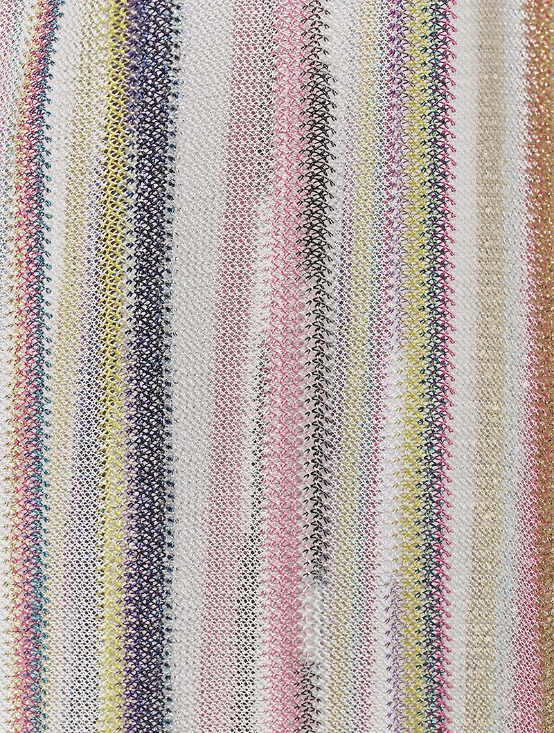Short Kaftan Stripe Print
