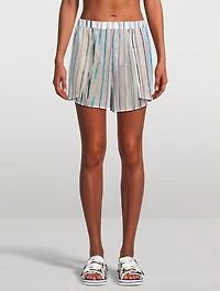 Shorts Stripe Print