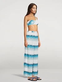 Wide-Leg Pants Wavy Chevron