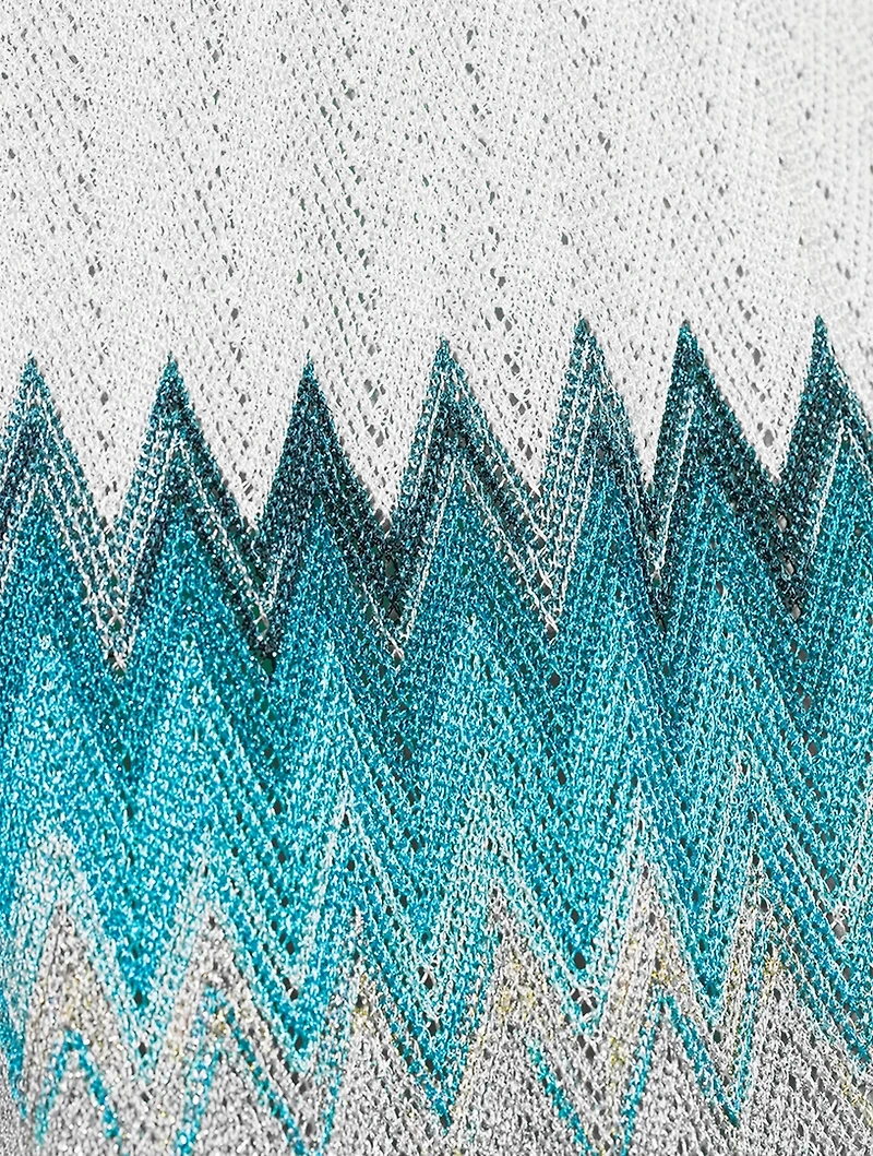 Wide-Leg Pants Wavy Chevron